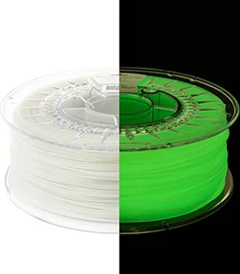 Produktbild von Spectrum 3D Filament, PET-G leuchtet im Dunkeln, 1,75mm, 1000g, 80538, gelb-grün