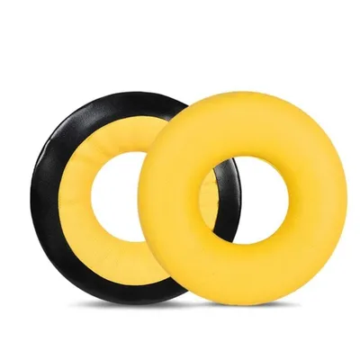 Produktbild von Gelbe Ersatz-Ohrpolster für Sennheiser HD25, HD25SP, HD25-1 II, 25SP-II, Leder-Ohrpolster