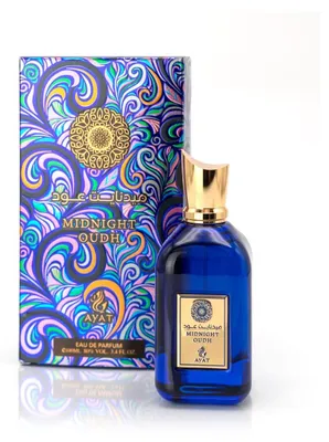 Obrázek produktu pro Midnight Oudh 100ml Ayat Parfémovaná voda pro muže Orientální kořeněná dřevitá vůně