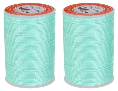 Gewachster Nähfaden 85 m, 0,65 mm, Korallenblau, 2 Stück
