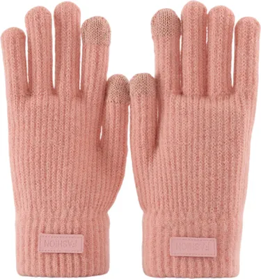 Produktbild von Damen-Winterhandschuhe mit Touchscreen, warme Strickhandschuhe, weiche, dicke Handschuhe mit vollen Fingern für tägliche Ausflüge, Autofahren im Freien