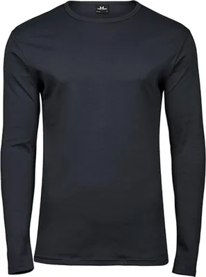 Produktbild von Tee Jays 530 | Mens Longsleeve Interlock Herren T-Shirt - Farbe: Dark Grey (Solid) - Größe: L