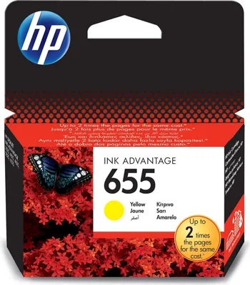 Immagine prodotto di HP 655 Yellow Ink Cart, CZ112AE (600 pages)