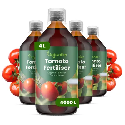 Produktbild von Flüssigdünger Für Tomaten 4x1L – 2-1-8 NPK – Flüssig-Pflanzendünger Für Tomaten – Organifer