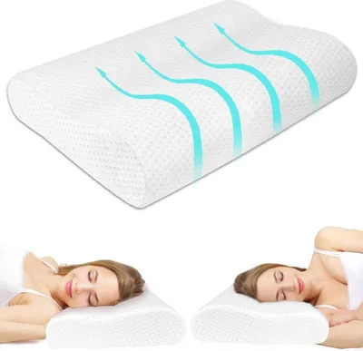 Produktbild von Ainiv Memory Foam Schlafkissen Orthopädisch Weiß 55x35cm