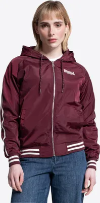 Image de Veste coupe-vent à capuche pour femme MERIDEN Oxblood/Chalk XS Lonsdale