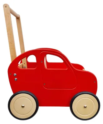 Produktbild von Lauflernwagen rotes Auto Teddytransporter Holzauto Puppenwagen 95-003