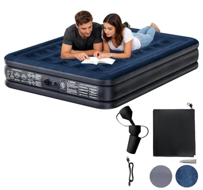 Matelas Pliable 2 Places Arebos Matelas Gonflable, Auto-gonflable, 203 X 152,5 X 51 Cm, Convient Pour 2 Personnes, Lit D'appoint Avec Pompe électrique, Matelas Gonflable Avec Sac De Transport Pour Le Camping Matelas Pliable 2 Places Arebos Matelas Gonflable, Auto-gonflable, 203 X 152,5 X 51 Cm, Convient Pour 2 Personnes, Lit D'appoint Avec Pompe électrique, Matelas Gonflable Avec Sac De Transport Pour Le Camping