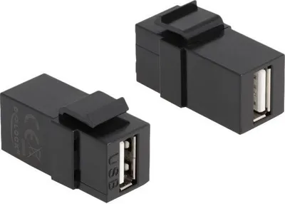 Immagine prodotto di DELOCK Keystone Modul USB 2.0 Bu -> USB 2.0 Bu schwarz
