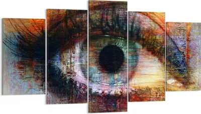 Produktbild von Bild auf Leinwand - Leinwandbild - Auge Abstraktion - 160x85cm - Wand Bild - Wanddeko - Wandbilder - Leinwanddruck - Bilder - Kunstdruck - Wanddekoration - Leinwand bilder - Wandkunst - EA160x85-3518