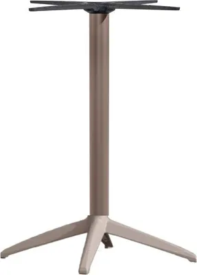Image de Pied de table en Aluminium et Polypropylène Taupe pour Exterieur
