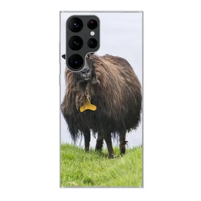 Produktbild von MuchoWow® Handyhülle Schutzhülle Hülle für Samsung Galaxy S22 Ultra Schafe - Braun - Meer Silikon Softcase Handy Hülle - Abbildung