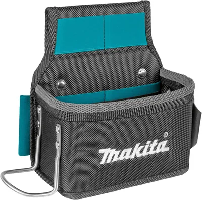 Produktbild von Makita E-15257 Werkzeugtasche mit Hammerhalter, für die Befestigung am Gürtel, großes Fach bietet viel Stauraum, viel Platz für Handwerkzeug, Polyester, 180 x 105 x 185 mm (LxBxH)