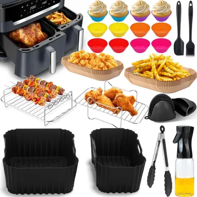 Zubehörset für Heißluftfritteuse 11L – 24 Teile Silikon