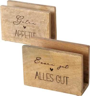 Image de Boltze Home Serviettenhalter "Appetit Mango Spruch" sortiert 412470 4066076334063