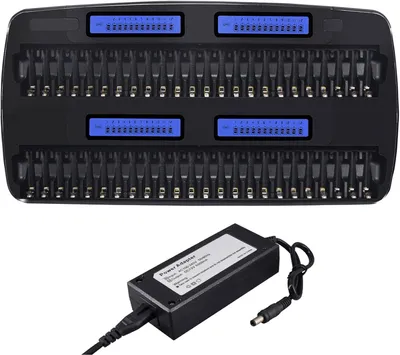 Image de Acculader AA AAA 48 emplacements - Chargeur de piles - Chargeur de batteries - Chargeur - Chargeur de piles universel