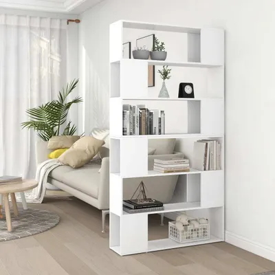 Obrázek produktu pro vidaXL Regálová knihovna Room Divider White 100x24x188 cm