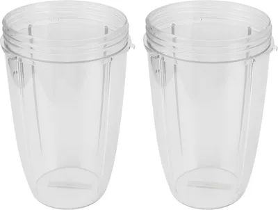 Immagine prodotto di 2 bicchieri per centrifuga, bicchieri trasparenti, bicchieri di ricambio, accessori per frullatori da cucina, adatti per 600 W e 900 W