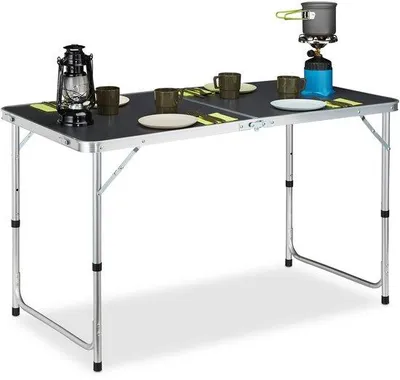 Produktbild von Famanu Campingtafel Aluminium - Höhenverstellbar, 120x60 cm