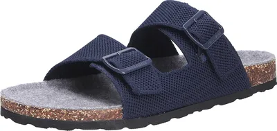 Produktbild von Giesswein Herren Tieffußbett Pantolette MERINO SLIDES blau Größe EUR 41