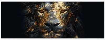 Image de LUMASOUL Tableau sur toile, motif animaux, tableaux muraux cadre bois, 90x60cm lion
