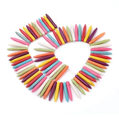 20 Howliet Türkis Anhänger 35 mm bunte Mischung für Kette