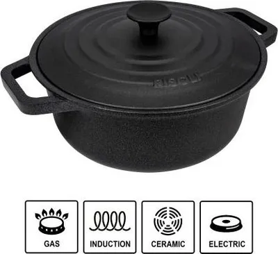 Produktbild von Le Pignatte - Guss-Kasserolle mit Deckel - cm 28 Induktion