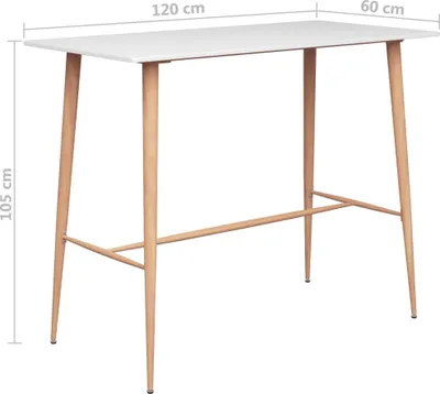 Produktbild von vidaXL 7-tlg. Bar-Set Weiß und Schwarz