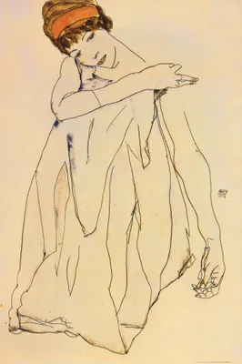 Produktbild von Egon Schiele Kunstdruck Bild - Die Tänzerin, 1913 (120 x 80 cm)