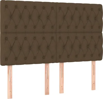 Produktbild von vidaXL Kopfteil Dunkelbraun 144x7x118/128 cm Stoff