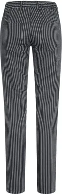 Produktbild von Greiff GASTRO MODA Damen Cuisine Basic Kochhose 5-Pocket-Style Regular Fit Baumwolle ® Schwarz gestreift 42