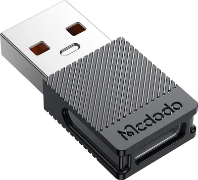 Image de Adaptateur de charge rapide portable Type 5a vers Usb-a 2.0 Transfert de données pour téléphone portable dans la voiture Casque d'écoute Usb Noir