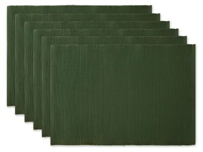 Tischset-Set 6er 100% Baumwolle 33x48 cm dunkelgrün