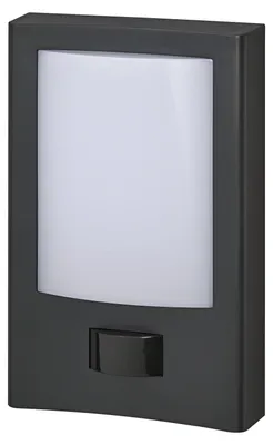 Zdjęcie produktu dla OSRAM ENDURA STYLE ENTRANCE – oświetlenie zewnętrzne, 13 W, 900 lm, lampa wejściowa, kolor ciemnoszary, czujnik ruchu, czujnik światła dziennego, stopień ochrony IP44, temperatura barwowa 3000 K, barwa światła: ciepła biel