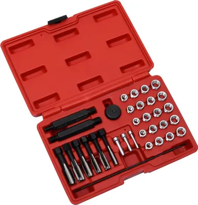 Produktbild von 33-tlg. Glühkerzengewinde-Reparatur-Werkzeugsatz M8 M10 M12