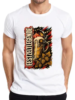 Productafbeelding van Feesttentlegende, bierkan, , volksfeest, lederen broek, heren T-shirt, wit, 3XL
