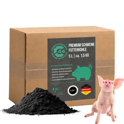 Produktbild von C44 Futterkohle für Schweine | Profi-Qualität für Stall & Tier - 5L