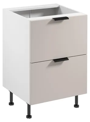 Obrázek produktu pro Dolní šuplíková skříňka SALERNO - šířka 60 cm, bílá / béžová