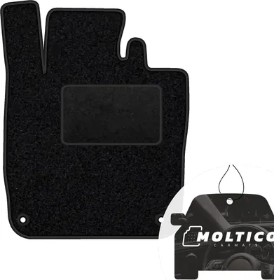 Produktbild von moto-MOLTICO Fahrer Fußmatte Auto Velours Fahrerseite Autoteppiche Schwarz Fahrermatte 1-teilig passend für Volvo C70 II 2006-2013