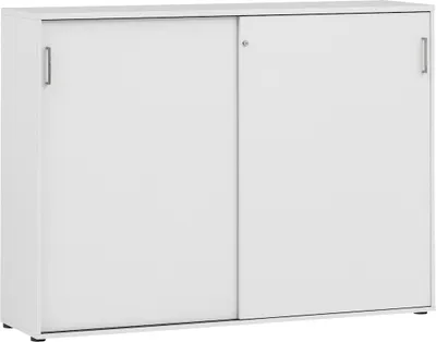 Produktbild von Möbelpartner Schiebetürenschrank Hippo | Large | HxBxT 120x160x40cm | 3 Fächern & 2 Schiebetüren | Lichtgrau