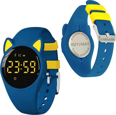 Produktbild von Kinder Fitness Uhr Schrittzähler Uhr ohne App und Handy, 1 Stunde Aufladung für 20 Tage Nutzung, wasserdichte Digital Armbanduhr mit Timer 3 Wecker