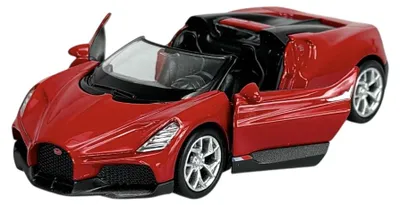 Produktbild von Welly Bugatti W16 Mistral Rot 1:34 Die Cast Metall Modell Neu im Kasten 43857