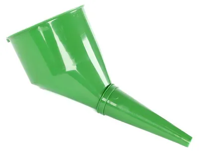 Obrázok produktu pre Plastový uhlový lievik na palivá a kvapaliny so sitkom, 130 mm — Carmotion