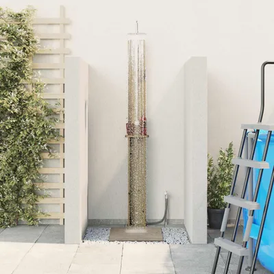 Produktbild von vidaXL Outdoor-Dusche 246 cm Imprägniertes Kiefernholz und Edelstahl