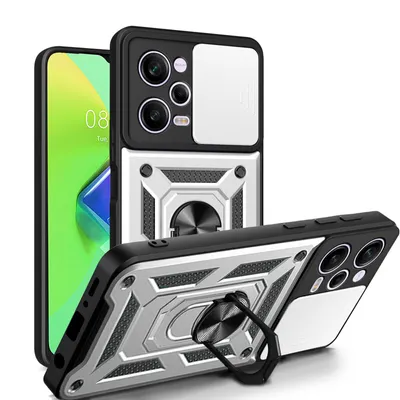 Produktbild von Outdoor Hülle Xiaomi Redmi Note 12 Pro / Poco X5 Pro 5G Handyhülle Kameraschutz Silber