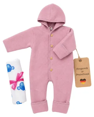 Produktbild von Engel Baby-Overall mit Kapuze, Holzknöpfen und Umschlag TOP