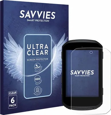 Produktbild von 6x Für Garmin Edge 850 / 550 Schutzfolie Savvies Displayschutz Display Schutz Folie Klar Transparent