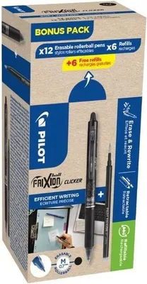 Image de PILOT 435846 PILOT Roller à encre FRIXION BALL CLICKER 07, BONUS PACK
