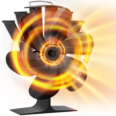 Image de Ventilateur de plafond à 6 pales, fonctionnant sans électricité, et très silencieux (moins de 25 dB)