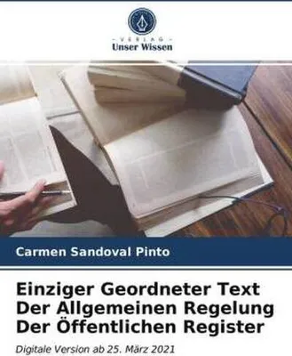 Produktbild von Einziger Geordneter Text Der Allgemeinen Regelung Der Öffentlichen Register